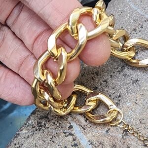 ZARA Hypoallergenic Jewelry Large Link Gold Chain Bracelet
